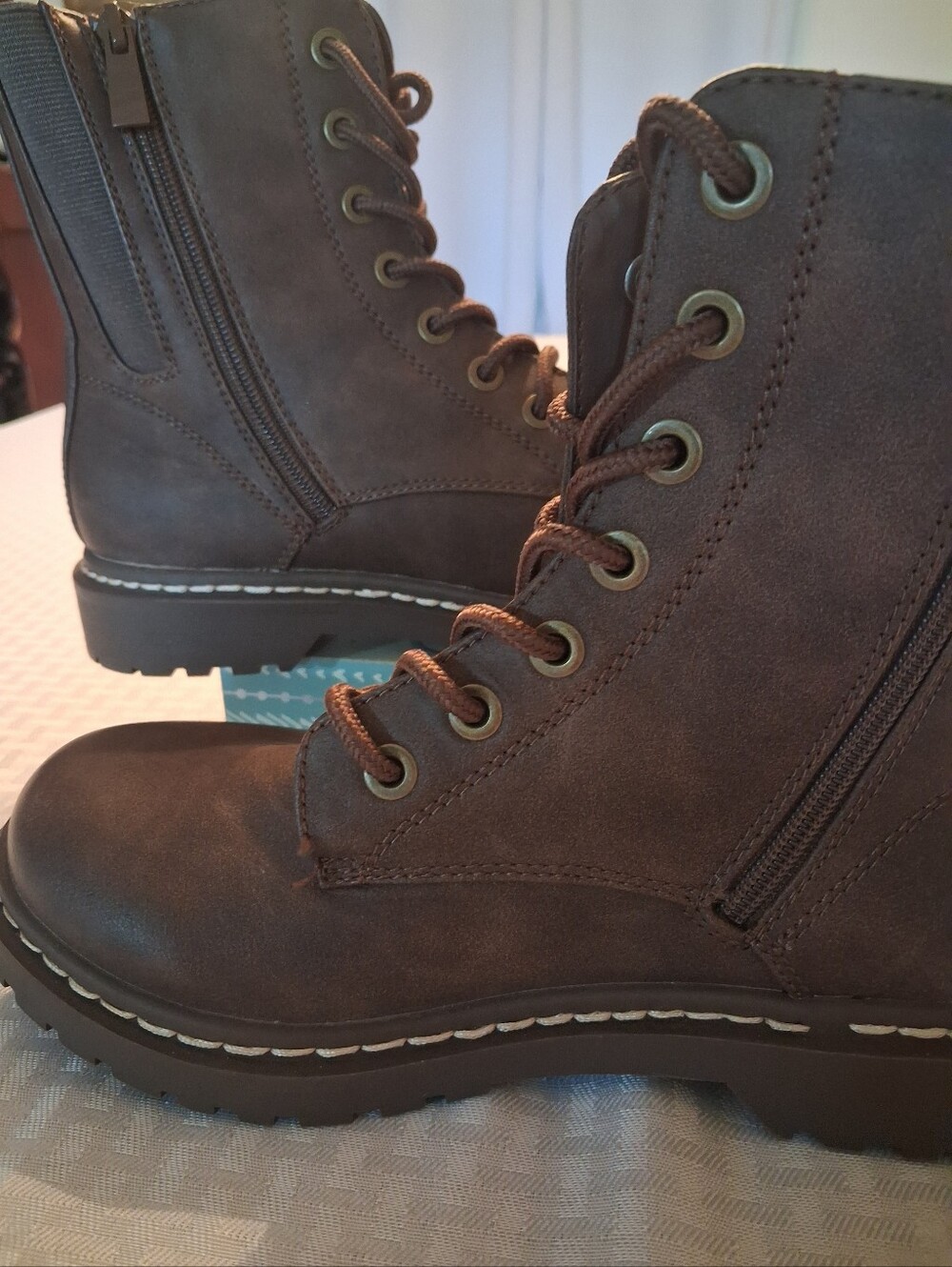 torrid Brown Lace-Up Combat Boots